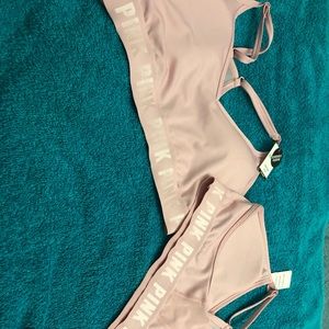 (2) Blush PINK Victoria’s Secret Light Sport’s Bra